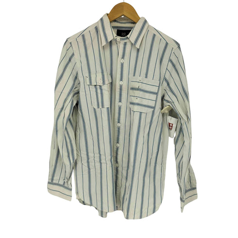 ダブルアールエルラルフローレン RRL RALPH LAUREN L/S ストライプシャツ マチ付き チンスト 1つ星 メンズ JPN:M