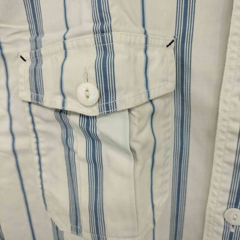 ダブルアールエルラルフローレン RRL RALPH LAUREN L/S ストライプシャツ マチ付き チンスト 1つ星 メンズ JPN:M