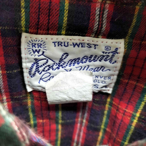 ロックマウント Rockmount 80S USA製 L/S ウエスタン チェックネルシャツ メンズ JPN:M