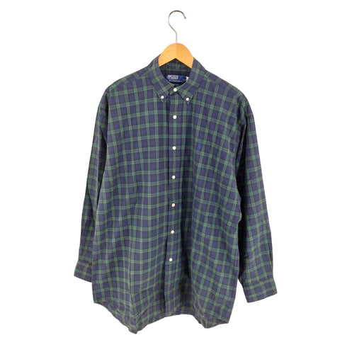 ポロバイラルフローレン Polo by RALPH LAUREN QRタグ THE BIG SHIRT ポニー刺繍 BD シャツ メンズ import:M