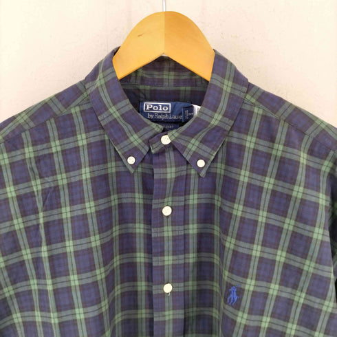 ポロバイラルフローレン Polo by RALPH LAUREN QRタグ THE BIG SHIRT ポニー刺繍 BD シャツ メンズ import:M