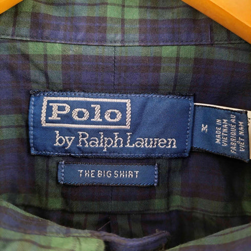 ポロバイラルフローレン Polo by RALPH LAUREN QRタグ THE BIG SHIRT ポニー刺繍 BD シャツ メンズ import:M