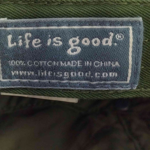 LIFE IS GOOD フロント刺繍キャップ メンズ
