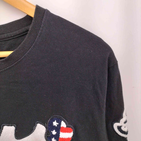 muta MARINE 星条旗 フロントロゴ クルーネック 長袖 Tシャツ メンズ import:XL