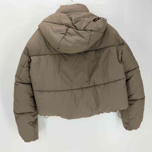 ザラ ZARA ラバーフィニッシュ パフジャケット ゴールデンブラウン レディース import:S