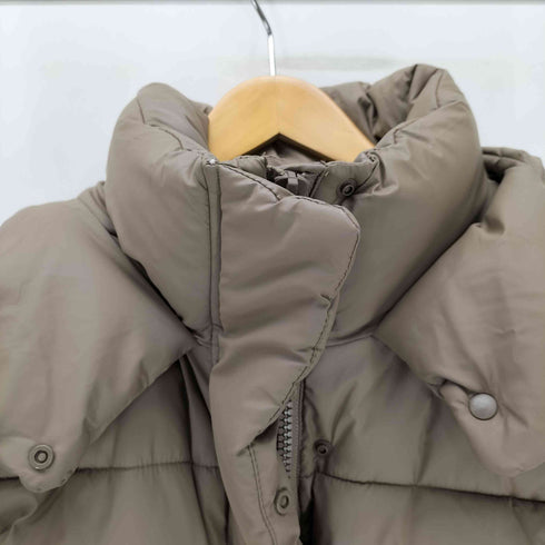 ザラ ZARA ラバーフィニッシュ パフジャケット ゴールデンブラウン レディース import:S