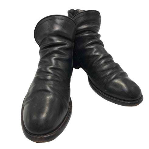 nil admirari vibramソール バックジップ ドレープブーツ メンズ JPN:40