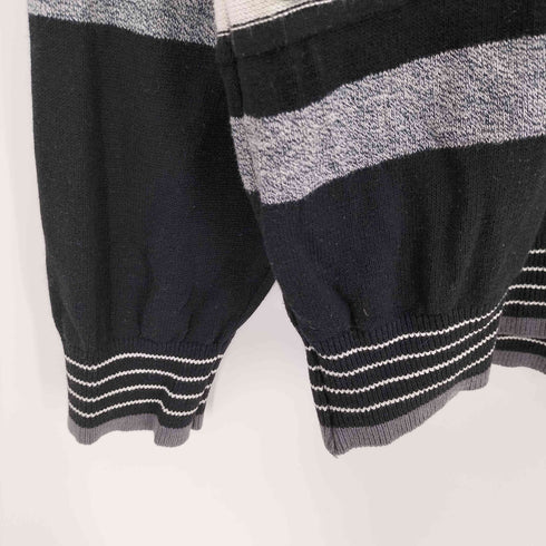 パジェロ PAGELO コットンアクリル 立体刺繍 ワッペン クルーネックニット メンズ