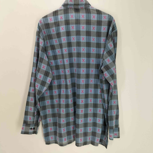 California Casualaire USA製 クロス総柄 L/S チェックシャツ メンズ
