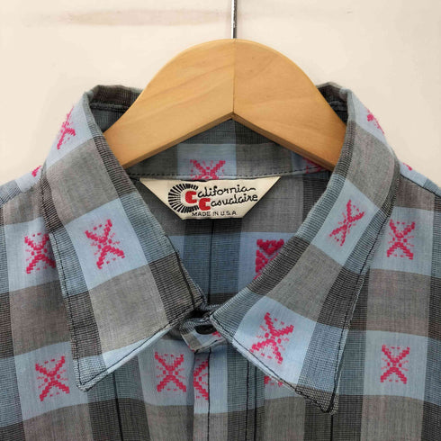 California Casualaire USA製 クロス総柄 L/S チェックシャツ メンズ