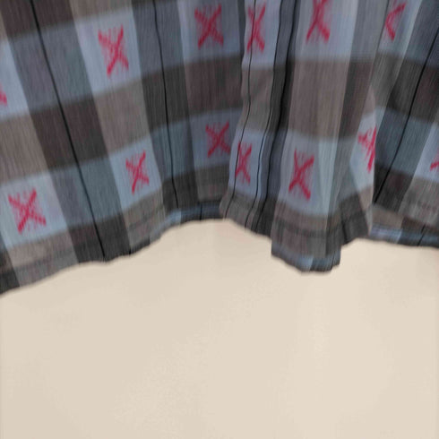 California Casualaire USA製 クロス総柄 L/S チェックシャツ メンズ