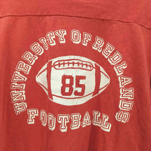 チャンピオン Champion 70S USA製 バータグ後期 目無し ナンバリング 85 フットボール Tシャツ 5分袖 メンズ X-LARGE