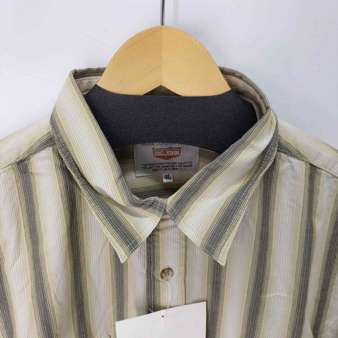 ビッグジョン BIG JOHN L/S ストライプ コットンシャツ ビッグサイズ メンズ 4L