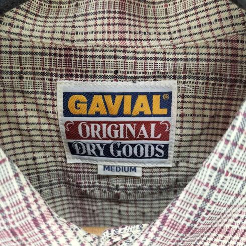 Gavial レーヨン オンブレチェック オープンカラーシャツ メンズ JPN:M