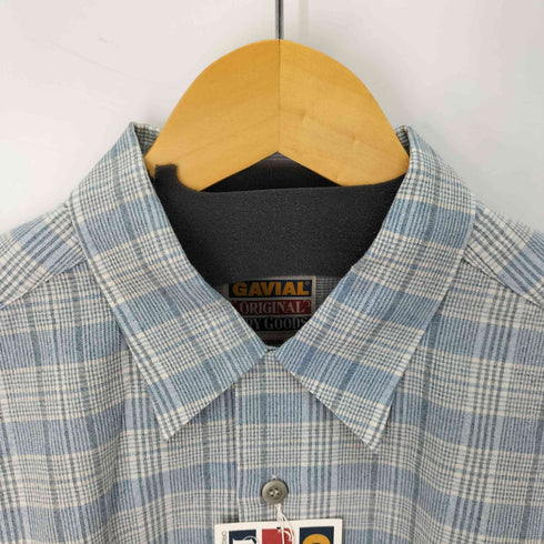 Gavial 配色チェック オープンカラーコットンシャツ メンズ JPN:M