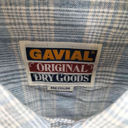 Gavial 配色チェック オープンカラーコットンシャツ メンズ JPN:M
