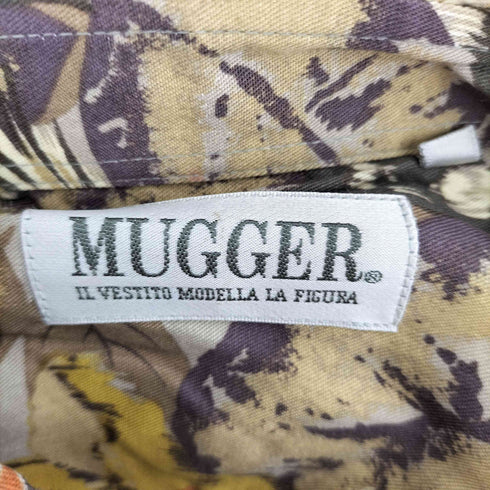 マガー MUGGER L/S レーヨン リネン 総柄シャツ メンズ JPN:M