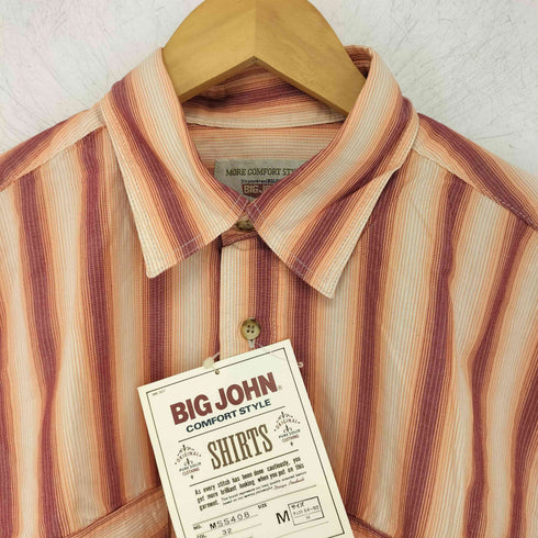 ビッグジョン BIG JOHN L/S ストライプ コットンシャツ メンズ JPN:M