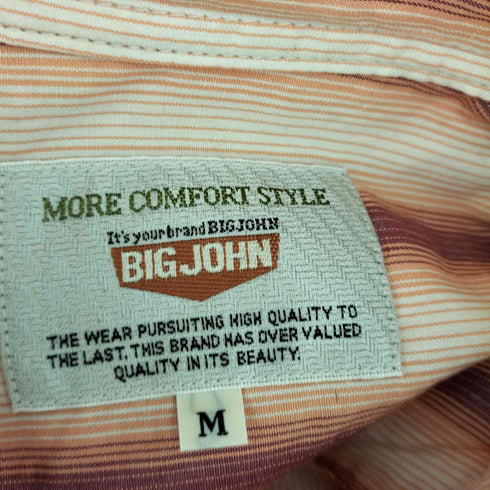 ビッグジョン BIG JOHN L/S ストライプ コットンシャツ メンズ JPN:M