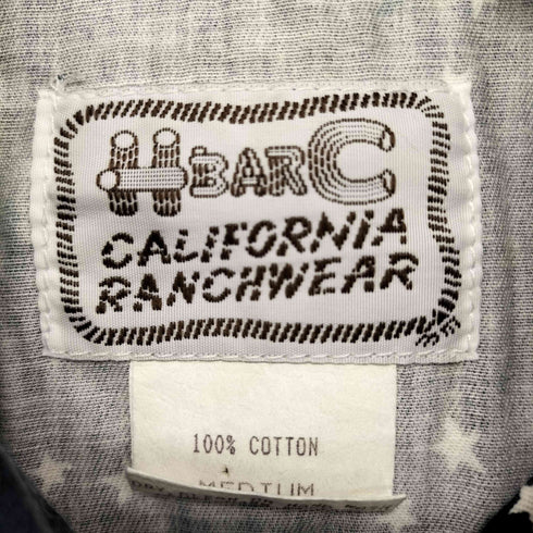 エイチバーシー H BAR C usa製 星柄 ウエスタンシャツ メンズ import:M