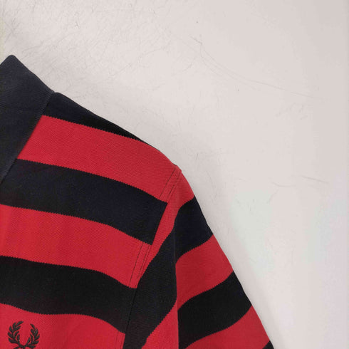 フレッドペリー FRED PERRY ボーダー 鹿の子 ポロシャツ メンズ UK:42