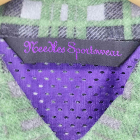 ニードルズ Needles SPORT WEARチェック オープンカラー プリントネルシャツ メンズ JPN:M