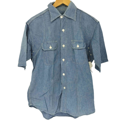 ポストオーバーオールズ POST OVERALLS Spanishcurves シャンブレー s/s ワークシャツ メンズ JPN:S