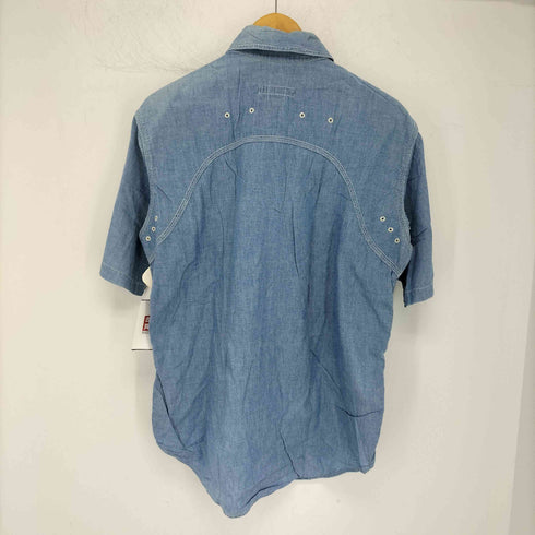 ポストオーバーオールズ POST OVERALLS Spanishcurves シャンブレー s/s ワークシャツ メンズ JPN:S