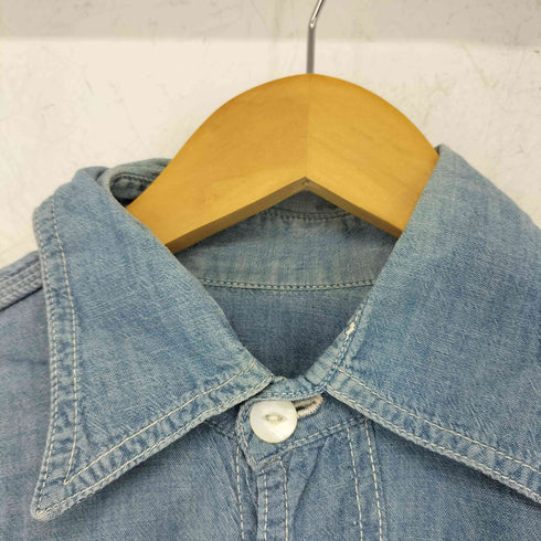 ポストオーバーオールズ POST OVERALLS Spanishcurves シャンブレー s/s ワークシャツ メンズ JPN:S