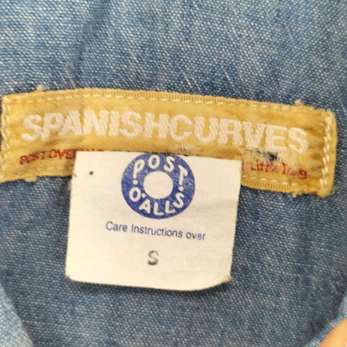 ポストオーバーオールズ POST OVERALLS Spanishcurves シャンブレー s/s ワークシャツ メンズ JPN:S