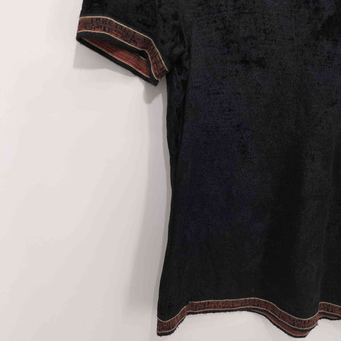 ジャンポールゴルチエクラシック Jean Paul GAULTIER CLASSIQUE ロゴリブ ベルベット ハイネック ベロアトップス レディース 48