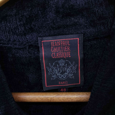 ジャンポールゴルチエクラシック Jean Paul GAULTIER CLASSIQUE ロゴリブ ベルベット ハイネック ベロアトップス レディース 48