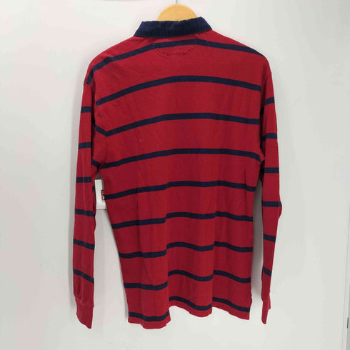 ポロバイラルフローレン Polo by RALPH LAUREN 90S ポニー刺繍 鹿の子 ボーダー ポロシャツ ラガーシャツ メンズ XL