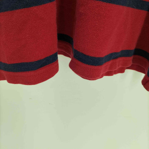 ポロバイラルフローレン Polo by RALPH LAUREN 90S ポニー刺繍 鹿の子 ボーダー ポロシャツ ラガーシャツ メンズ XL