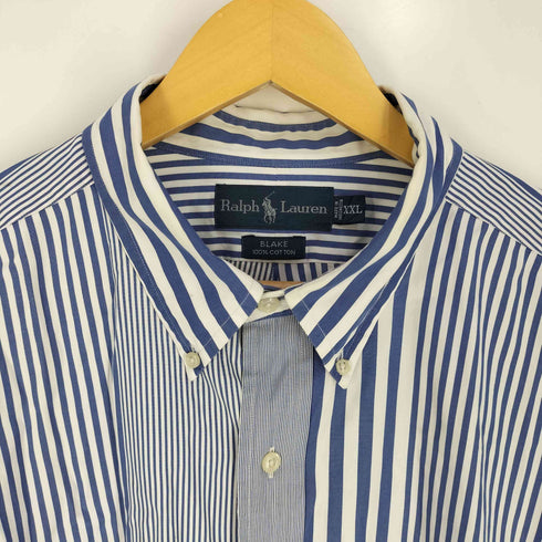 ラルフローレン RALPH LAUREN 90s BLAKE クレイジーパターン ストライプ ボタンダウンシャツ メンズ XXL