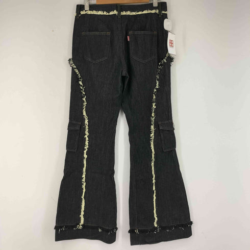 ラグアジェム LAGUA GEM FRINGE LINE FLARE デニム レディース M