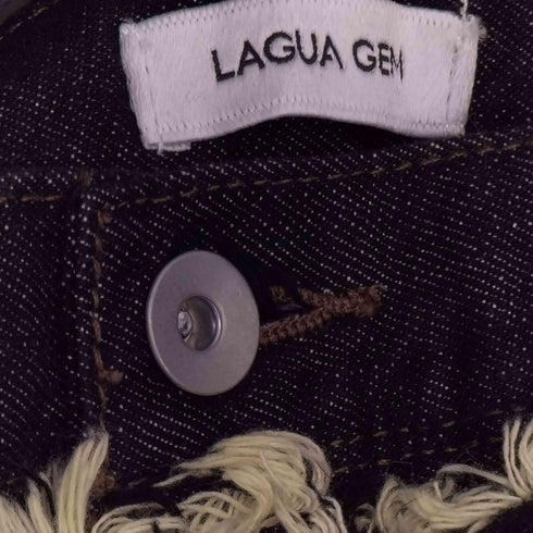 ラグアジェム LAGUA GEM FRINGE LINE FLARE デニム レディース M