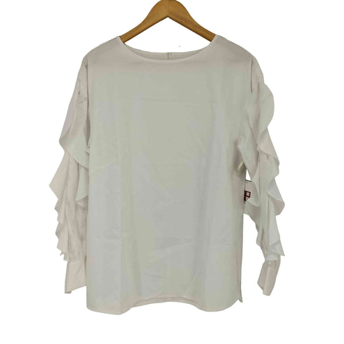 ユナイテッドアローズグリーンレーベルリラクシング UNITED ARROWS green label relaxing フリルスリーブ ブラウス レディース