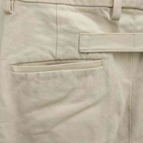 ENCENS COTTON DENIM TROUSERS 11oz シンチバック ワイドパンツ メンズ