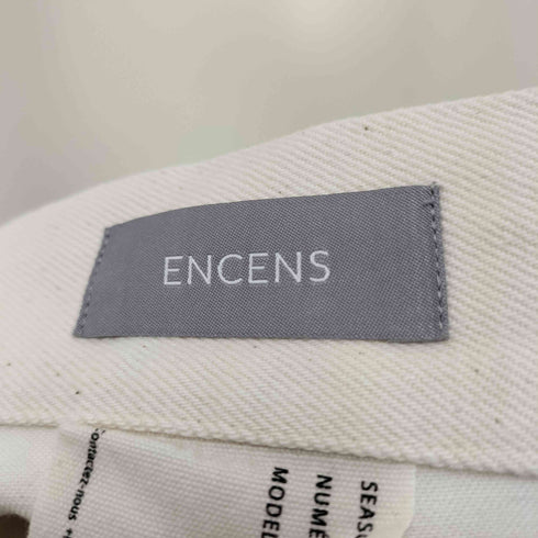 ENCENS COTTON DENIM TROUSERS 11oz シンチバック ワイドパンツ メンズ