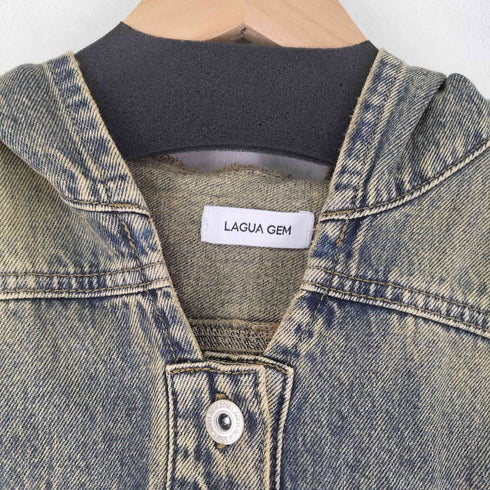 ラグアジェム LAGUA GEM POCKET HOODIE デニムベスト レディース FREE