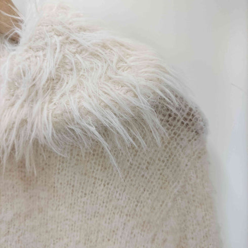 マウジー moussy シャギーニットカーディガン レディース FREE