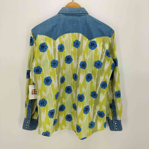 リーバイス Levis FOR LADIES COWGIRL 総柄 デニム 切り替え ウエスタン シャツ メンズ import:M