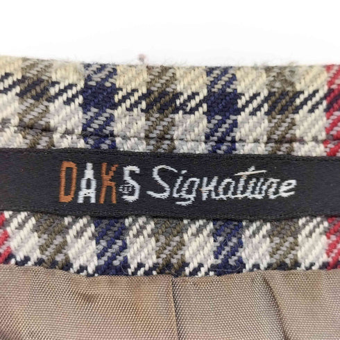 ダックス DAKS 2B ハンドトゥース チェック ウール シングル テーラード ジャケット メンズ