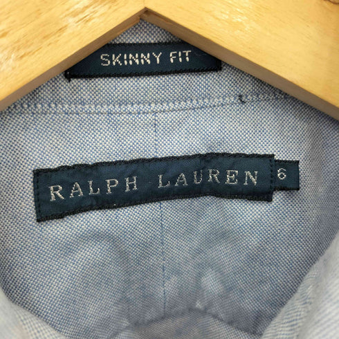 ラルフローレン RALPH LAUREN SKINNY FIT ワンポイントポニー刺繍 オックスフォード BD 長袖シャツ メンズ 6