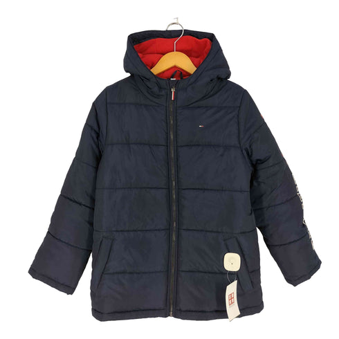 トミーヒルフィガー TOMMY HILFIGER アームロゴ フーデッド パテッドジャケット レディース L (14-16)