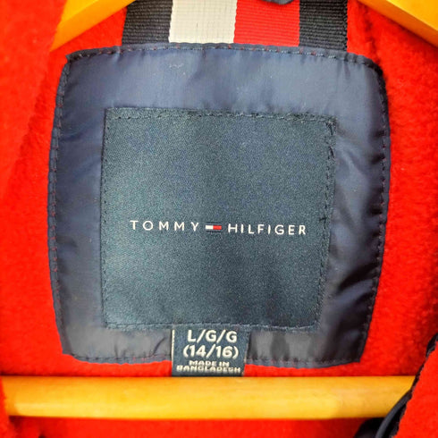 トミーヒルフィガー TOMMY HILFIGER アームロゴ フーデッド パテッドジャケット レディース L (14-16)