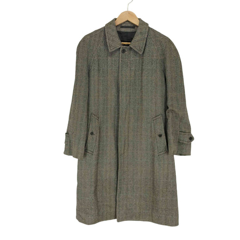 バーバリーズ BURBERRYS WOOL&CASHMERE ウールカシミヤヘリンボーンステンカラーコート メンズ