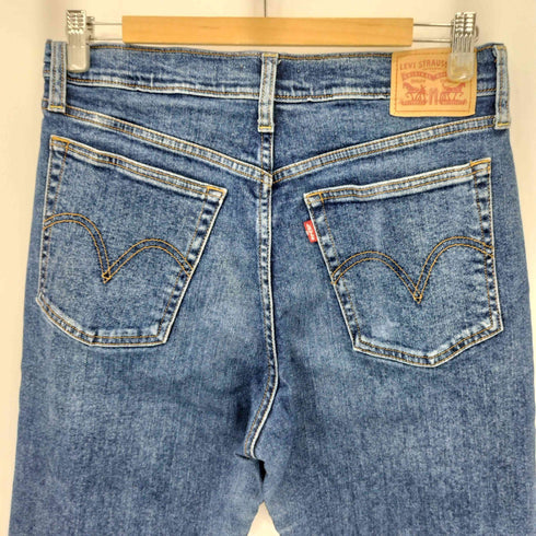 リーバイス Levis WEDGIE STRAIGHT ボタンフライ クラッシュデニムパンツ レディース 30