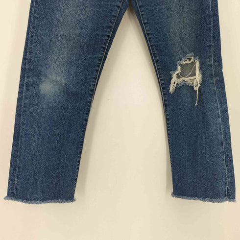 リーバイス Levis WEDGIE STRAIGHT ボタンフライ クラッシュデニムパンツ レディース 30